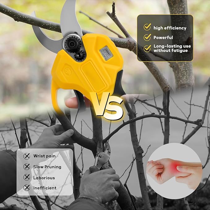 Cordless Pruning Shears for Dewalt 20V Battery, Brushless Electric Pruning Shears with LCD&SK5 Blades, 1.2"(30mm) Cutting Diameter Cutting for Gardening Tree Pruning(No Battery)