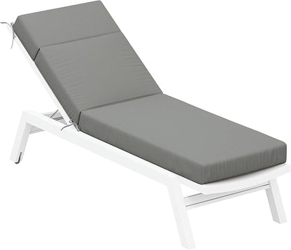 Chaise Lounge Cushion for Outdoor Furniture, Waterproof Fade and Tear Resistant Lounge Deck Chair Cushions for Patio Lawn Pool Resort Hotel