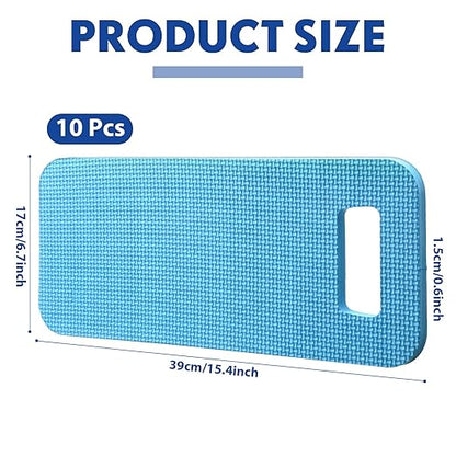 Riakrum 10 Pcs Garden Kneeling Pad Garden Knee Pads Thick Foam Knee Mat Waterproof Knee Cushions for Kneeling Multi Functional Kneeler for Praying, Gardening, Baby Bath, Yoga, 15.4 x 6.7 Inch (Blue)