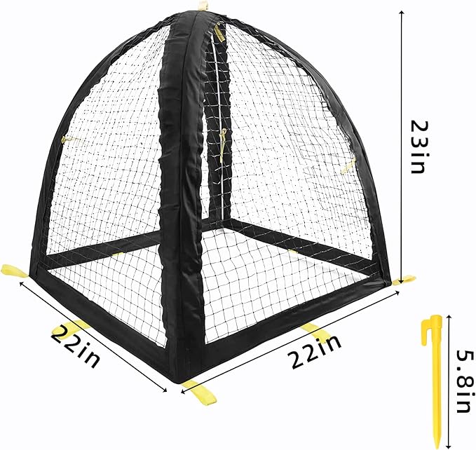 2PCS Pest Guard Cover-22 x 22 x 23 Inch Mesh Plant Cover for Pests-Garden Plants Cloche Tent for Protect Plants Vegetables Fruits Shrubs from Squirrel Animal Eating