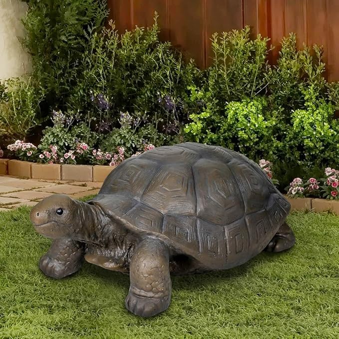 SKYFIRE Turtle Statues for Garden - 29.5' x 15.7' x 11.8' Fiber Reinforced Concrete Figurines, Garden Sculptures & Decor for Outdoors, Lawn, Yard - Outdoor Ornaments Gardening Gifts