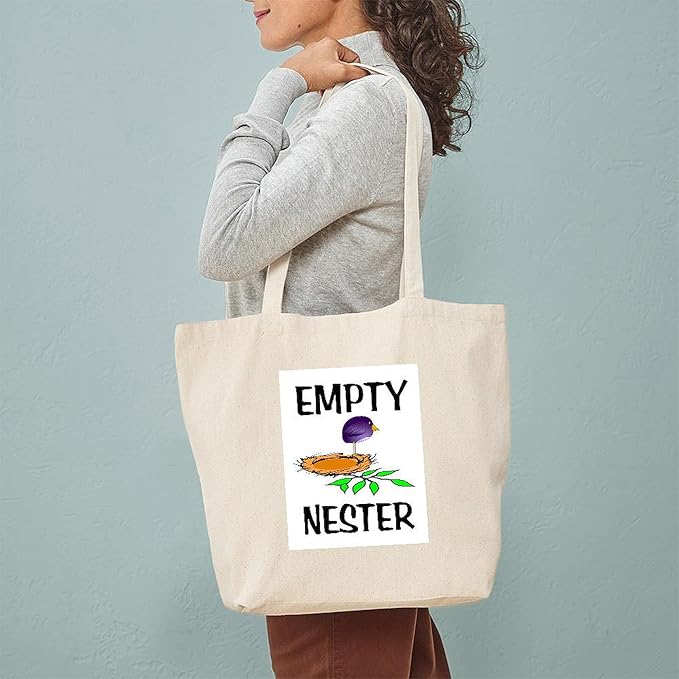 CafePress EMPTY NESTER Tote Bag Natural Canvas Tote Bag, Reusable Shopping Bag