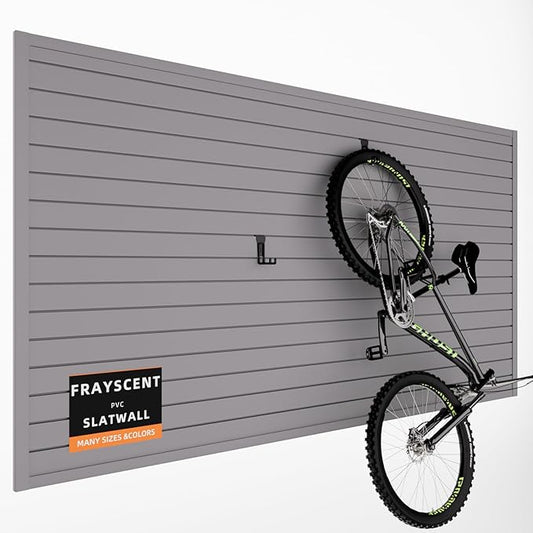 Slat Wall Paneling Garage Slat Wall Storage Systems Organizer Grey Slatwall 4x8 ft Garage Tool Mount Garden, PVC Wallpanel Storage & Organization Products
