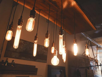 SD LUX Oversized Vintage Giant LED Light Bulb Huge Edison Bulb - Dimmable, 8W 450LM (50W Equi), Warm White 2200K, Medium E26 Base - Perfect for Decorative Pendant Lighting, 1 Pack (TT80)
