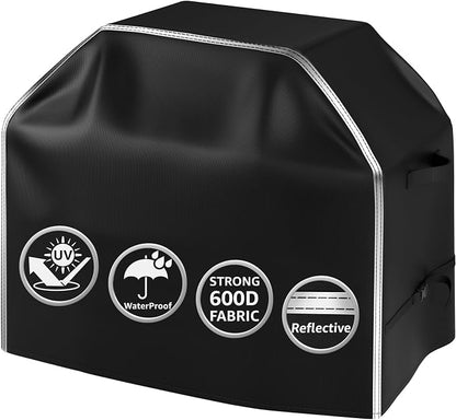 BOLUO Grill Cover for Outdoor Grill 55 inch Heavy Duty 600D, Waterproof BBQ Grill Cover Outside, Barbecue Grill Cover UV & Fade Resistant, Gas Grill Covers for Weber,Nexgrill