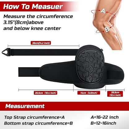 Gel Knee Pads for Work, Professional Knee Pads for Men Women with Soft Foam, Heavy Duty Cap, Adjustable Straps, Quick-Fasten Buckle for Construction, Gardening, Welding, Roofing, Cleaning