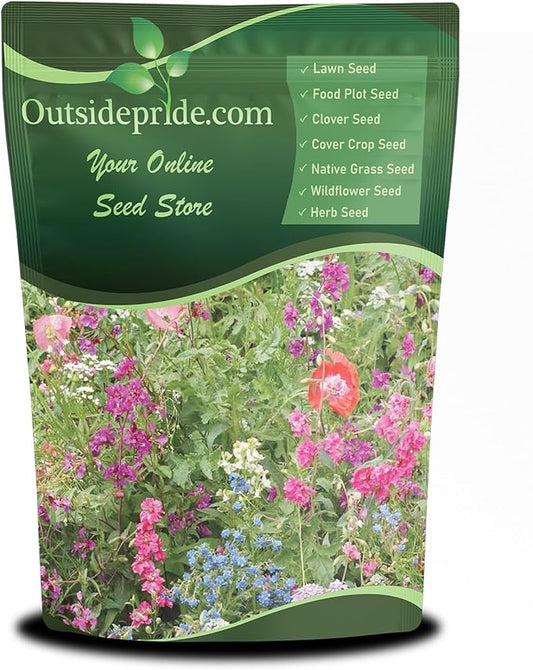 Outsidepride Partial Shade Wild Flower Seed Mix for All States - 1 lb. Premium Blend of Annual & Perennial Wildflowers, Perfect for Partial Shade Areas, & Outdoor Planting for Gardens & Lawns