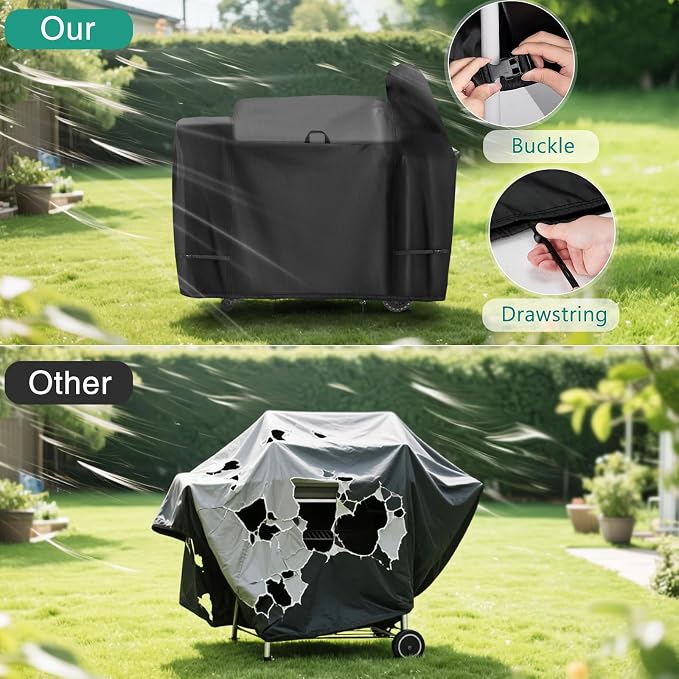 Grill Cover for Pit Boss Austin XL 1000Sq Grill and Smoker Onyx Series, 65inch Outdoor Grill Cover Waterproof for PB1000NX Smoker Grill-65 L x 28" W x 52" H