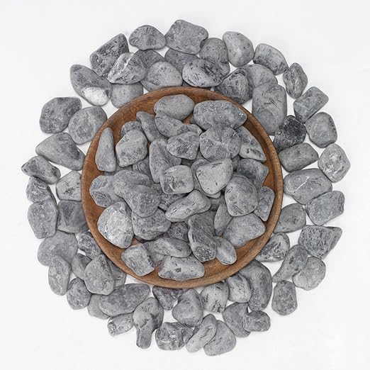 LOIOOJ Black Natural River Rocks, 1-1.7 Inch Decorative Stones for Plants, Garden, and Landscaping – 10LB, Ideal for Walkways, Vases, Crafting, Home Decor, and Outdoor Landscaping