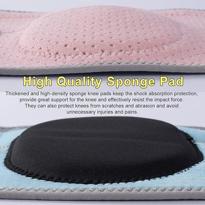 HUEGLO Dance Knee Pads for Volleyball for Girls Knees Protective Soft Sponge Knee Pads for Avoid Floor Burns & Bruising,1Pair,Pink,X-Large