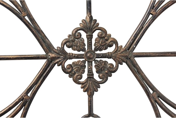 Sintosin Vintage Scroll Wrought Iron Wall Decor 36" x 24", Hanging Distressed Finish Traditional Large Metal Art Wall Decor for Living Room Bedroom Fireplace, Antique Outdoor Metal Home Decor