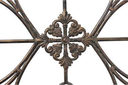 Sintosin Vintage Scroll Wrought Iron Wall Decor 36" x 24", Hanging Distressed Finish Traditional Large Metal Art Wall Decor for Living Room Bedroom Fireplace, Antique Outdoor Metal Home Decor