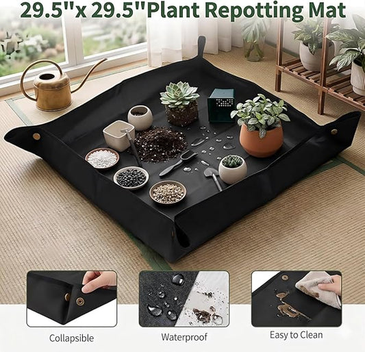 Bonsai Tools Set, 20-Piece Bonsai Tools Set with Waterproof Repotting Mat, Pruning Shears, Scissors & Training Wire - Indoor Gardening Starter Gifts for Women, Men & Beginners