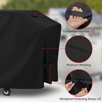 Unicook Griddle Cover for Blackstone 36 Inch ProSeries, Flat Top BBQ Grill Cover 75 Inch for Outdoor 4 Burner Cooking Station, Unique Waterproof Vinyl with Polyester Lining