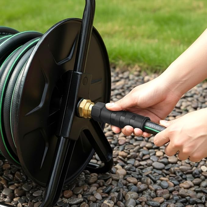 Heavy Duty Garden Hose 95ft, NON-EXPANDABLE Flexible Water Hose, Kink Resistant Lightweight Hybrid Hose, Leakproof Hose Male to Female Fittings