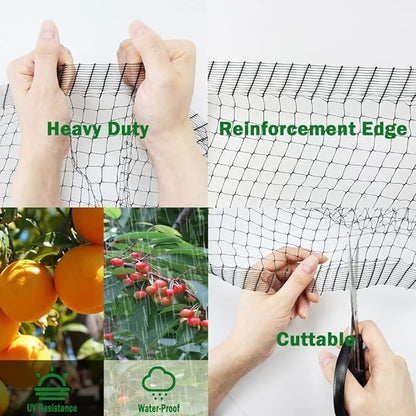 Bird Netting for Garden 13x20FT Garden Netting for Fruit Tree Blueberry Bushes Strawberry Plants Netting Cover for Garden Protection Anti Bird Deer Squirrel and Other Animals