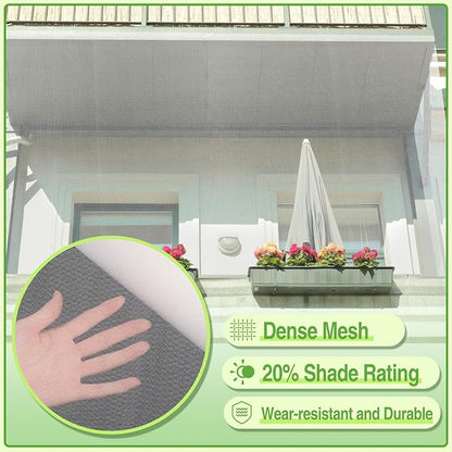 ANPHSIN Stronger Garden Mesh Netting - 10 x 12 ft PP Nanocomposite Bird Net Barrier, Mosquito Netting Screen for Outdoor Plants Vegetables Patios Balconies Terraces, Shading Rate 20% (White)