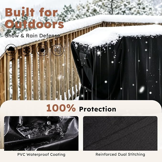 MR. COVER Griddle Cover for Blackstone 28 Inch Griddle with Hood - Heavy Duty 600D Waterproof Cover, UV & Wind Resistant, Air Vent, Double Buckle Straps, Fits Blackstone 28" 2-3 Burner