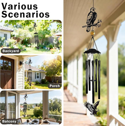Large Wind Chimes for Outside Deep Tone - 40" Bald Eagle Windchimes Outdoors for Backyard Balcony Porch Home Decor,Memorial Metal Wind Chime Best Gifts for Women/Men Friend Birthday Holiday