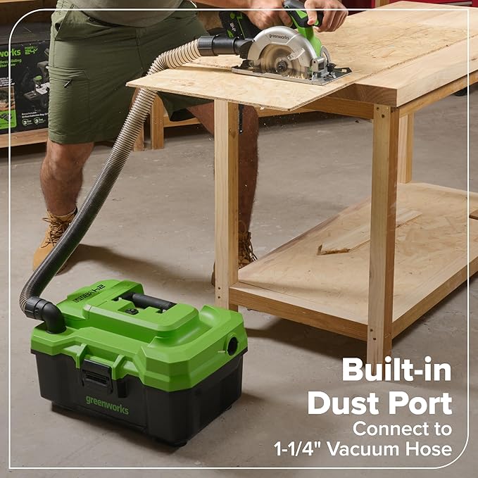 GREENWORKS 24V (8-TOOL) Combo (Drill, Impact Driver, Circular Saw, Reciprocating Saw, Jigsaw, Multi-Tool, Sander, Flashlight), 4.0Ah + (2) 2.0Ah (Power Bank) Batteries, (2) Cables, 65W Rapid Charger