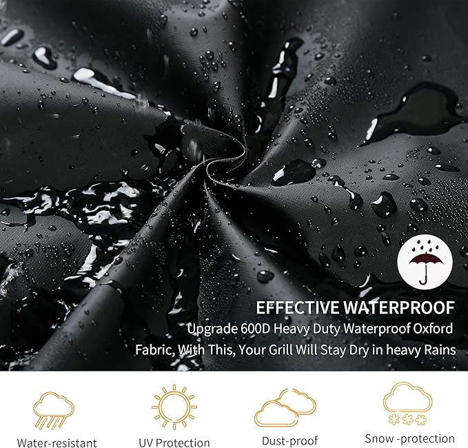 Grill Cover for Weber Premium Master Touch 22 Inch Charcoal Grill, Heavy Duty Waterproof Cover for Weber Charcoal Kettle BBQ Grills with Handle