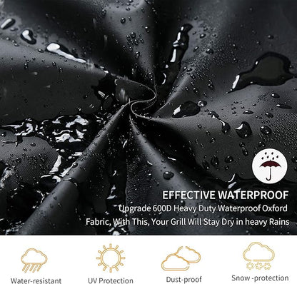 Grill Cover for Weber Premium Master Touch 22 Inch Charcoal Grill, Heavy Duty Waterproof Cover for Weber Charcoal Kettle BBQ Grills with Handle