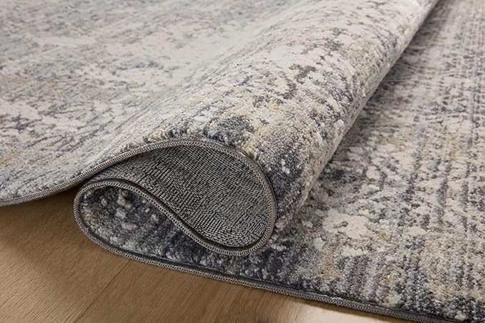 Loloi Amber Lewis Alie Collection ALE-04 Sky/Stone 9'-6'' x 13'-1'', .13'' Pile Height, Area Rug