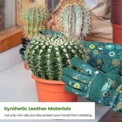 Gardening Gloves for Women Long Sleeve Garden Gloves Ladies Light Protective Gloves for Yard & Outdoor Work