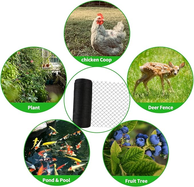 Bird Netting 30X30 FT, 1/2" Mesh, Strong Woven Garden Netting for Plants, Fruit Trees, Blueberry Bushes, Vegetables, Strawberry Protection, Against Bird, Deer, Squirres, Poultry, Small Animals