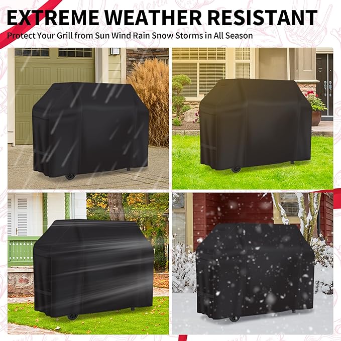 NEXCOVER Barbecue Gas Grill Cover - 70 Inch Waterproof Heavy Duty Outdoor BBQ Cover, Fade & Weather Resistant Upgraded Material for Weber, Brinkmann, Char Broil, Holland