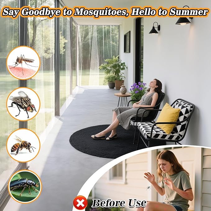 ANPHSIN 33x10ft Ultra fine Mosquito Net for Patio - Mesh Netting Screen for Outdoor Garden Porch Balcony, Protects Skin & Plants from Bugs, Birds, White