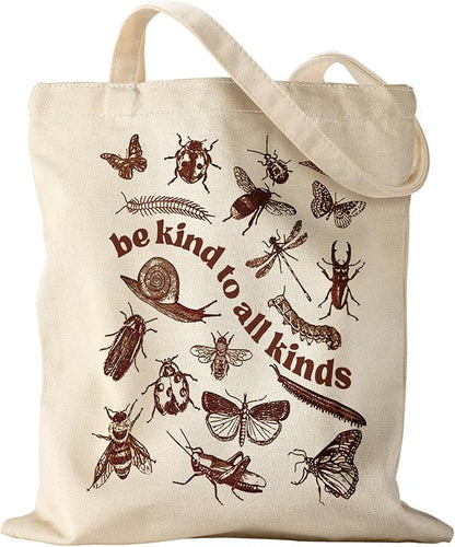 Miss Adola Aesthetic Canvas Tote Bag for Women - Sturdy Cloth Cotton Totes Bag with Pattern Shoulder Bag