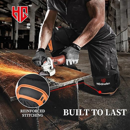 Knee Pads for Work,Knee Pads for Men Construction - Industrial Construction Grade, Knee Pad with Soft Gel Cushion,Non-Slip,Adjustable Straps for Construction, Work, Flooring, Gardening, Cleaning, Tiling