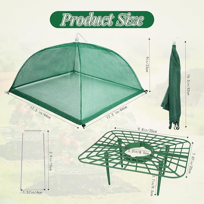 6 Sets Strawberry Plant Support with Mesh Plant Cover, Strawberry Growing Rack Kit with 24 Iron Plant Nails for Garden, Strawberry Growing Frame with Protective Net for Strawberries Tomatoes Veggies