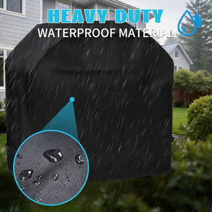Waterproof 48 Inch Grill Cover for Gas BBQ - Heavy Duty Outdoor Grill Protector with UV & Fade Resistant, Adjustable Straps