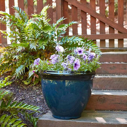 Southern Patio HDR-029755 12" Blue Hritge Planter
