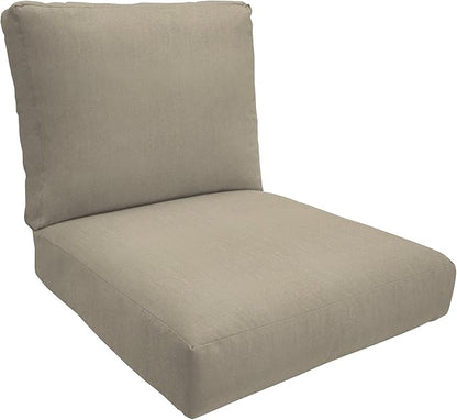 Eddie Bauer Home Deep Seating Outdoor Lounge Cushion, Knife Edge, 26" X 26" X 5", Canvas Taupe