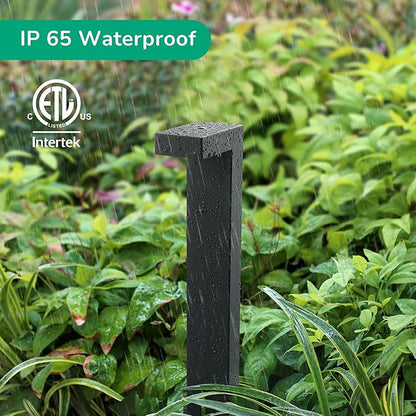 EDISHINE Low Voltage Pathway Lights Wired, 3000K 3.2W 50,000Hrs Waterproof LED Outdoor Landscape Lighting with Connectors, 12V Modern Cast-Aluminum Landscape Path Lights for Walkway Garden, 4 Pack