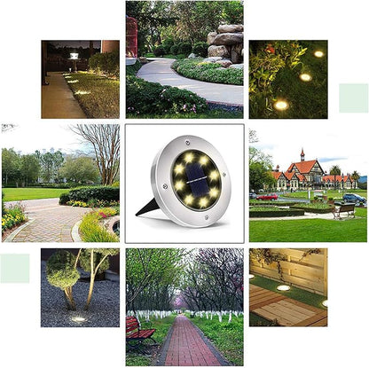 INCX 4.6 inch Solar Lights Outdoor Waterproof,16 Pack Solor Ground Light for Outside, Solar Garden Lights Landscape Lighting for Patio Pathway Lawn Yard Deck Driveway Walkway, Warm White