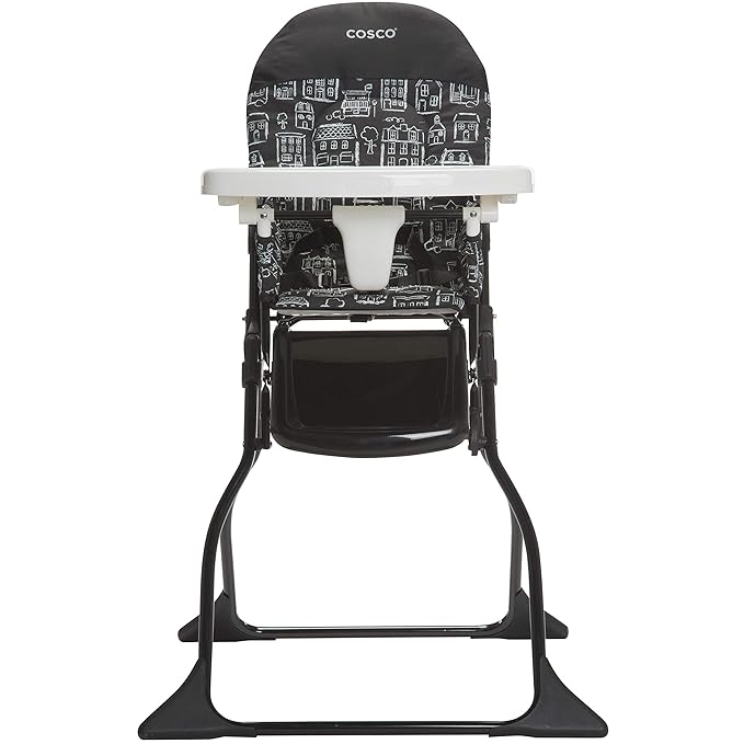 Cosco Kids Highchair for Baby, Simple Foldable High Chair, Convenient, Lightweight, and Compact Design, Mapleton