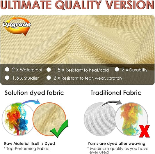 Patio Furniture Covers Waterproof for Table and Chairs, Rectangular Outdoor Furniture Set Cover, Anti-Fade, Tear/Water Resistant Patio Furniture Set Covers, 110"L x 84"W x 28"H