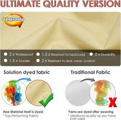 Patio Furniture Covers Waterproof for Table and Chairs, Rectangular Outdoor Furniture Set Cover, Anti-Fade, Tear/Water Resistant Patio Furniture Set Covers, 110"L x 84"W x 28"H