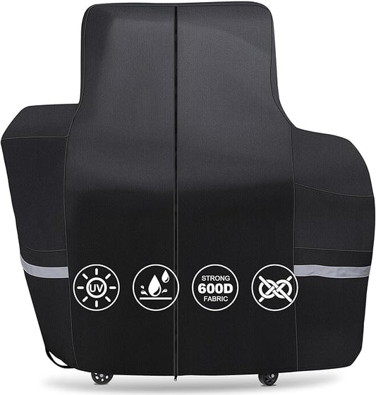 QuliMetal Grill Cover for Pit Boss Lockhart Platinum Series Grill, PBPEL218010500 - Heavy Duty Waterproof Fade Resistant Pit Boss Platinum Lockhart Grill Cover with Elastic Drawstrings & Zipper Design