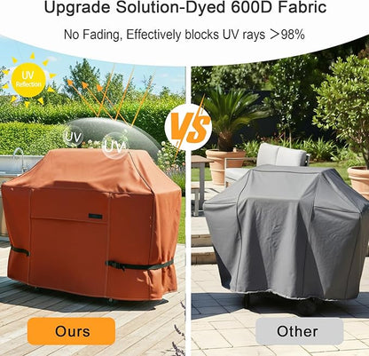 NettyPro Grill Cover Heavy Duty Waterproof 32 inch, Outdoor 2 Burner BBQ Gas Grill Cover for Outside Small Weber, Char-Broil, Brinkmann, Jenn Air, Nexgrill Barbecue, Brown