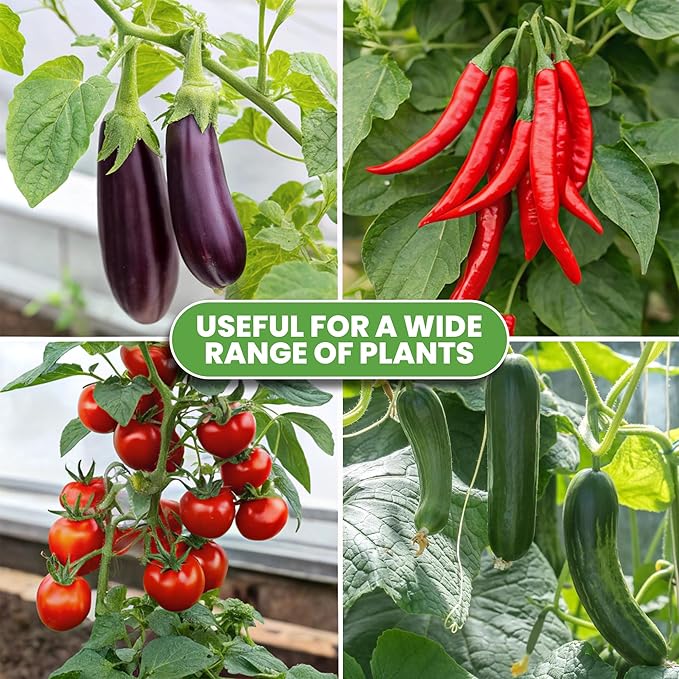 Tomato Cage - Large Trellis Stakes and Plant Support Structures for Vegetables and Climbing Plants - Tall Tomato Cages for Garden, Pots, Raised Garden Bed Outdoor Supplies (3 Pack - Up to 48")