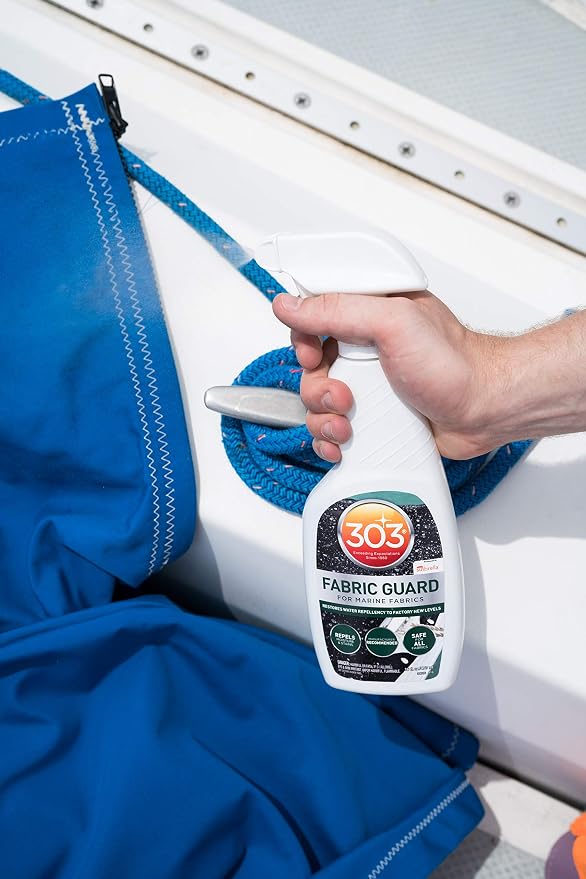 303 Marine Fabric Guard for Boat Covers & Canvas, 16 oz 6-Pack | Restores water and stain resistance on boat covers, canvas, and marine fabrics.