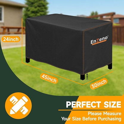 Enzeno Fire Pit Cover Rectangular,Outdoor Firepit Cover Waterproof,Oxford Cloth Patio Fire Table Cover for Outdoor Fire Pit,Fits Gas Firepit Covers(45" L x 30" W x 24" H)