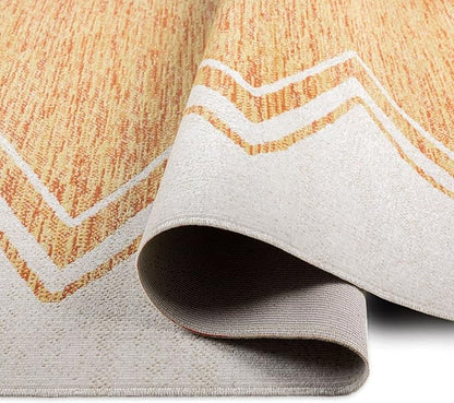 Home Dynamix Nicole Miller New York Patio Sofia Leon Indoor/Outdoor Area Rug, 5'2"x7'2", Ivory/Mustard