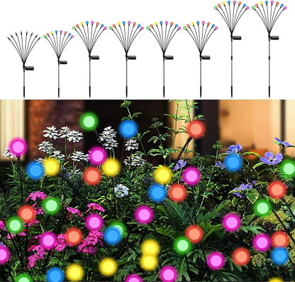 Solar Firefly Lights Multicolor, 8 Pack 800mAh Swaying Firefly Garden Lights Solar Powered Outdoor Waterproof Color Changing for Outside Yard Patio Lawn Pathway Walkway Stake Christmas Decor