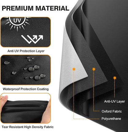 Patio Chair Covers Waterproof Heavy Duty Outdoor Furniture Cover with Air Vents for Lounge Lawn Deep Seat Outdoor Chair Black 32W x 37D x 36H Inches (2 Pack)